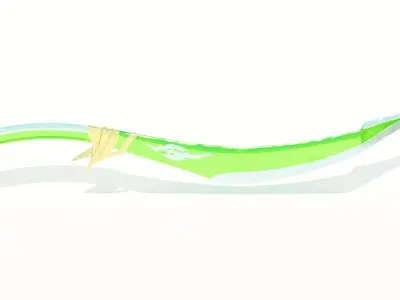 Green Sword Low-poly 3D model