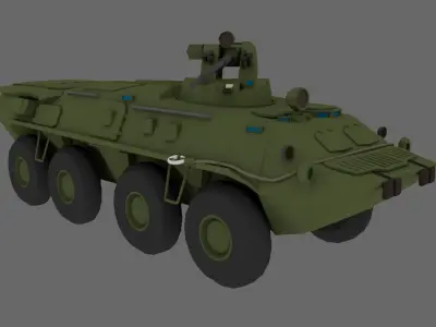 BTR-80A Low-poly 3D model