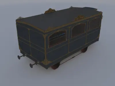 TrainwagoncoachshopB 3D model