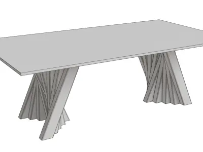 Glass Top Single Coffee Table Low-poly 3D model