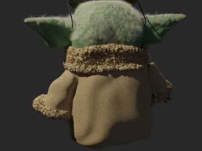 Baby Yoda - Grogu with glasses 3D model