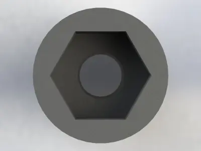 Soquete Longo 38mm x 1 pol Long Socket 3D model