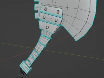 Axe-low poly  Low-poly 3D model