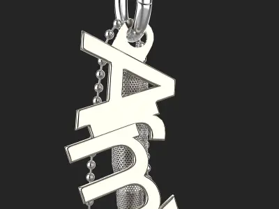 Army Key Tag Low-poly 3D model