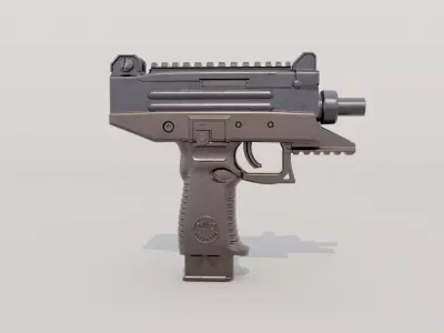 Uzi SMG Low-poly 3D model