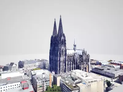 Cologne Cathedral - Kolner Dom  - Low-poly 3D model