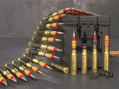 20mm Medium caliber rounds 3D model
