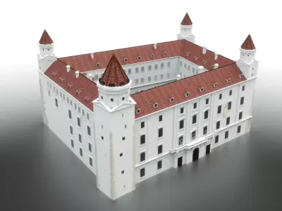 Bratislava castle  central palace- Slovakia 3D model