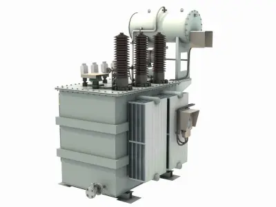 Power Transformer For Distribution Station 2 3D model