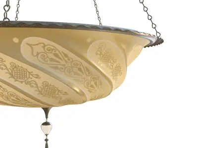 Scudo Saraceno Glass lamp Gold classic 3D model