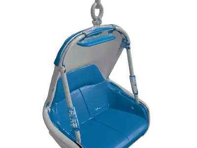 Futuristic Hanging Pod Chair 3D model