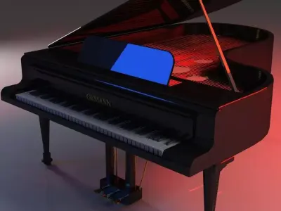 3D Grand Piano 3D model