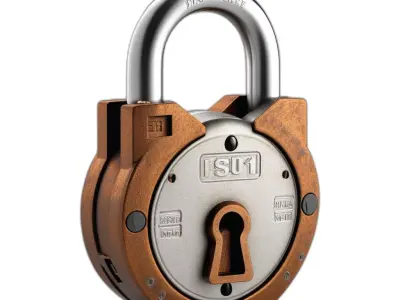 Detailed Rustic Padlock 3D Model Low-poly 3D model