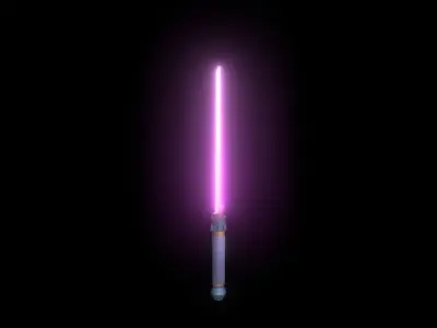 Cartoon Medieval Swords and Futuristic Laser Weapons Low-poly 3D model