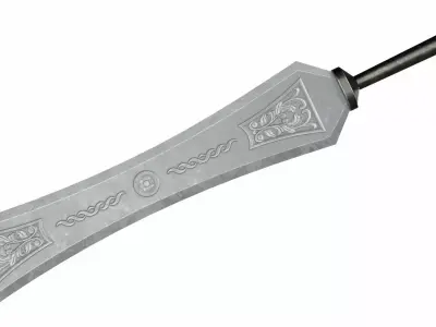 Flatsword Low-poly 3D model