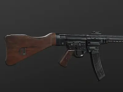STG44 WW2 German machine gun Low-poly 3D model