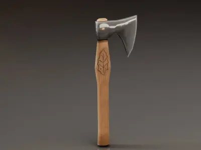 Viking Battle Axes with custom prints 3D Model Pack