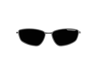 Metal Grey Sunglasses 3D model