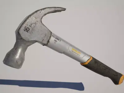  Industrial Claw Hammer Gameready Low-poly 3D model