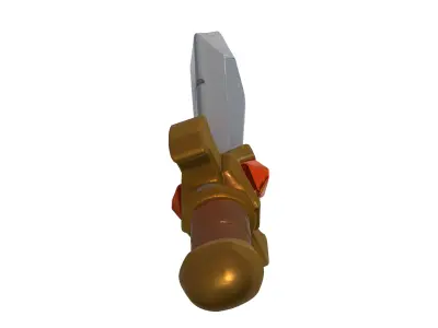 Sword 3D Model Low Poly PBR Textured Free low-poly 3D model