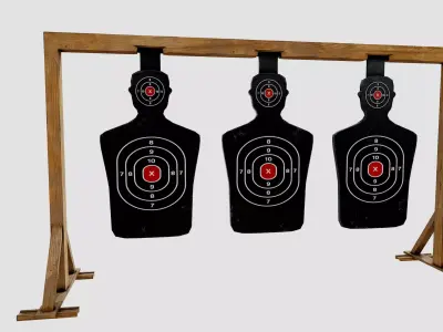 Shooting target Low-poly 3D model get