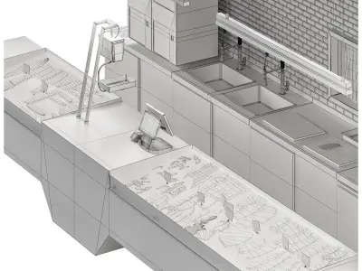 Fish store 3D model