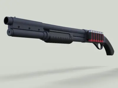 Shotgun gun 3D model