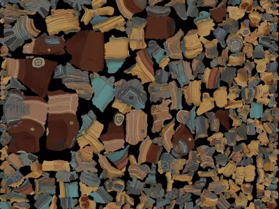 Steampunk Pistol 3D model buy