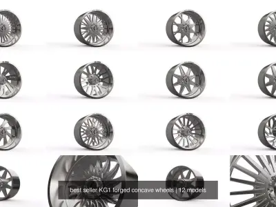 best seller KG1 forged concave wheels 3D Model Pack purchase