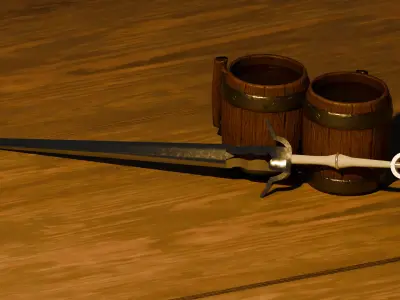 Zireael Ciri s sword from witcher 3D model