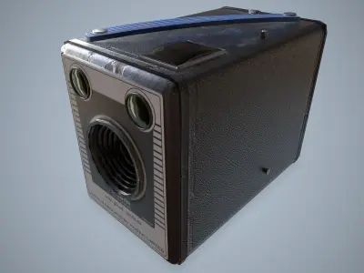 Vintage Brownie Camera Low-poly 3D model