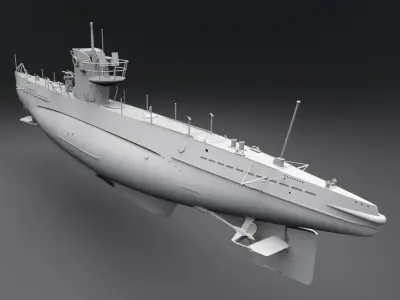 Uboat Type IIb Scale model 3D print model