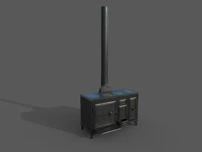 Edwardian Iron Cooker - Range 3D model