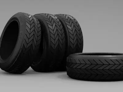 Tires Asset Low-poly 3D model