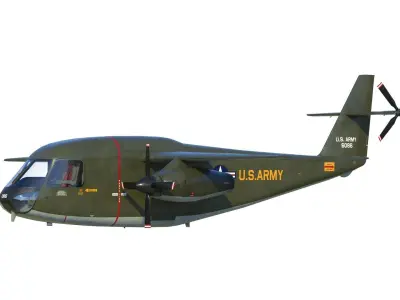 Lockheed CL-945 stowed rotor aircraft CARR 3D model