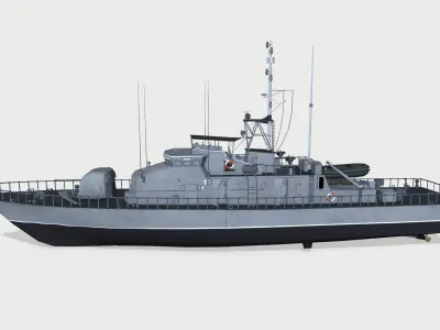 HMAS Fremantle Low-poly 3D model