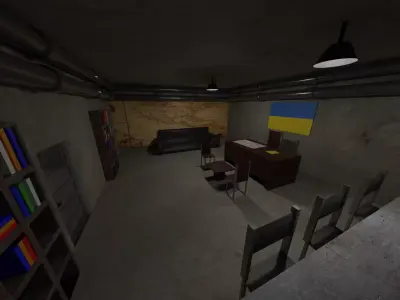 Military Bunker - Ukraine Low-poly 3D model