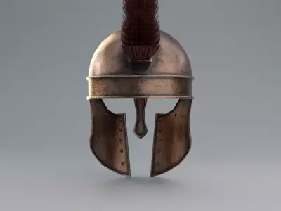 Spartan Helmet Low-poly 3D model buy