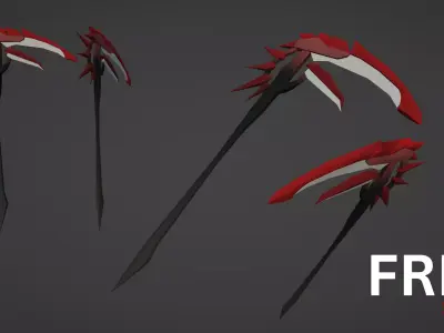 Stylized Fantasy Weapons Pack Low-poly 3D model