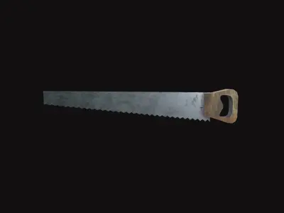Medieval Hand Saw V03 Low-poly 3D model