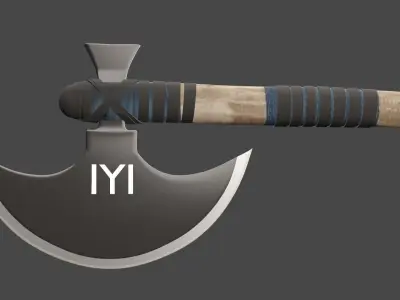 Turgut Alp Axe From Dirilis Ertugrul Free 3D Model Free low-poly 3D model