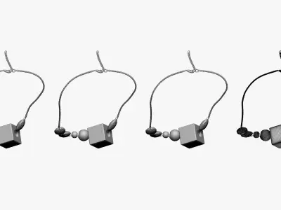 001295 beads Low-poly 3D model