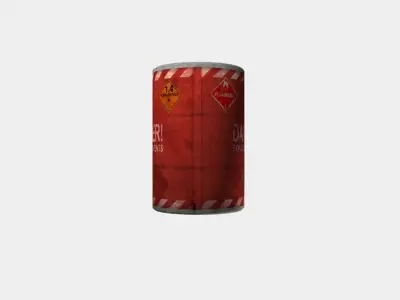 Explosive Barrel Free 3D model