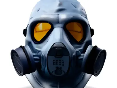 Realistic Gas Mask 3D Model Low-poly 3D model purchase