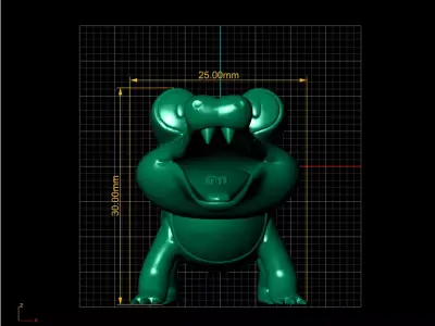3D Crocodile Toy 3d printable model 3D print model