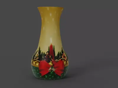Christmas Vase Free 3D model
