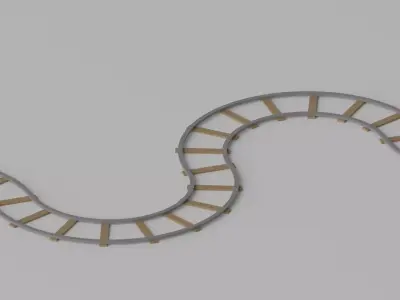 Railway Track 3D model