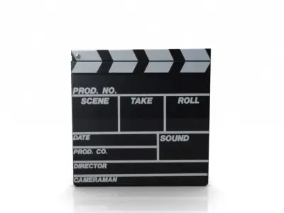 Clapperboard movie clapper board 3D model