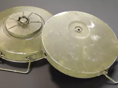 Tellermine 42 Anti-Tank Mine Low-poly 3D model