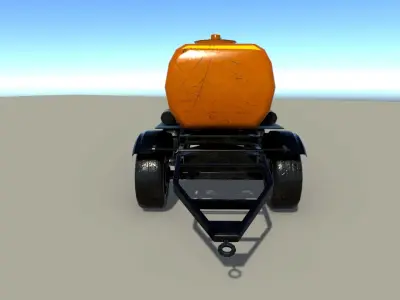 Water Tanki Trolley Low-poly 3D model